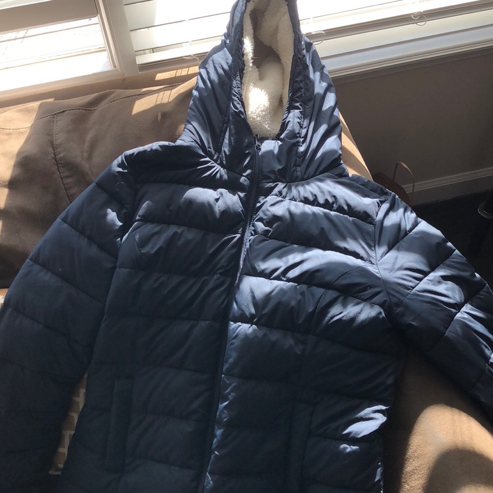Coat with fleece lining